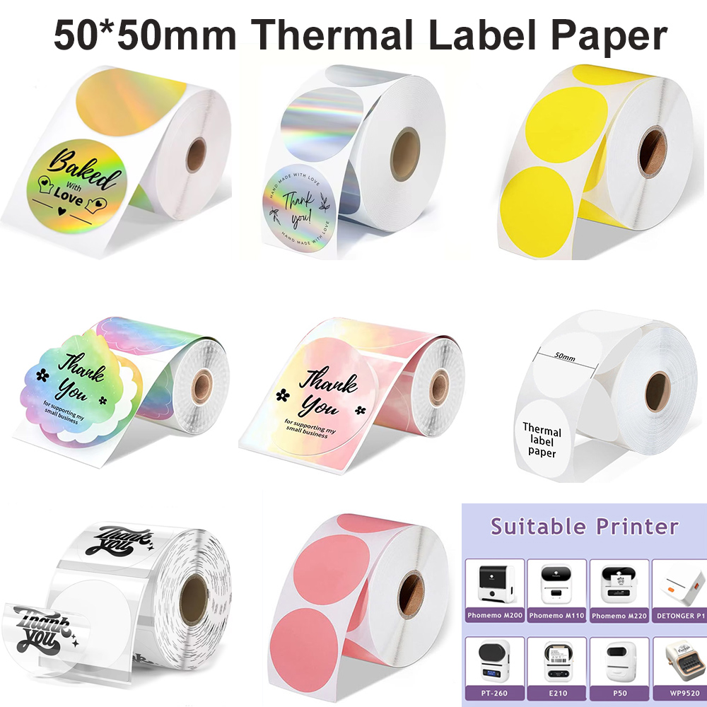 Commercial Printing Services - 1 rulo yuvarlak daire termal kağıt