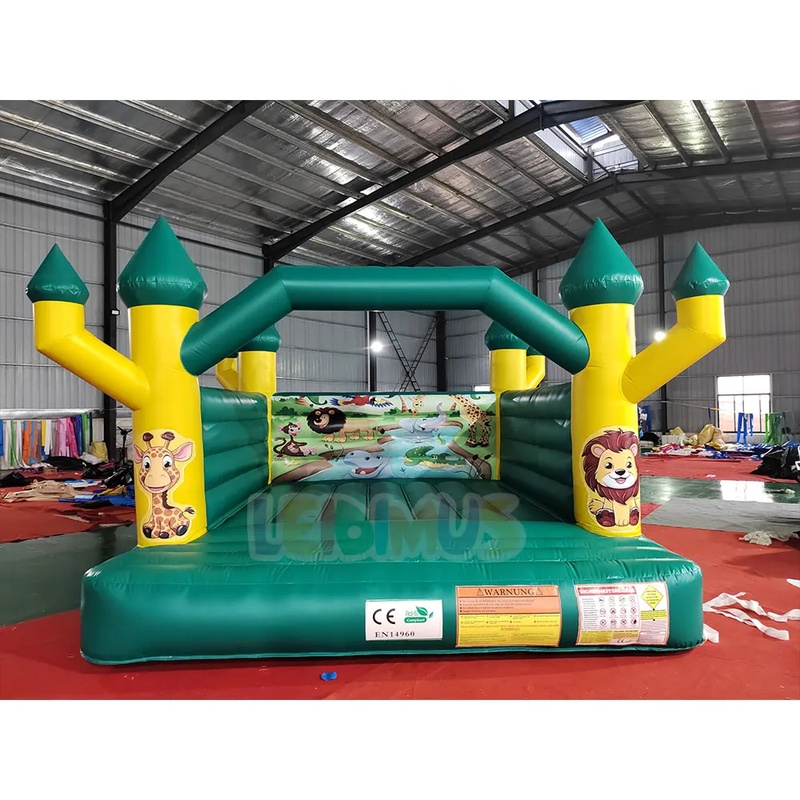 Commercial Printing House - Hayvan Desenli Şişme Orman Temalı Zıplama