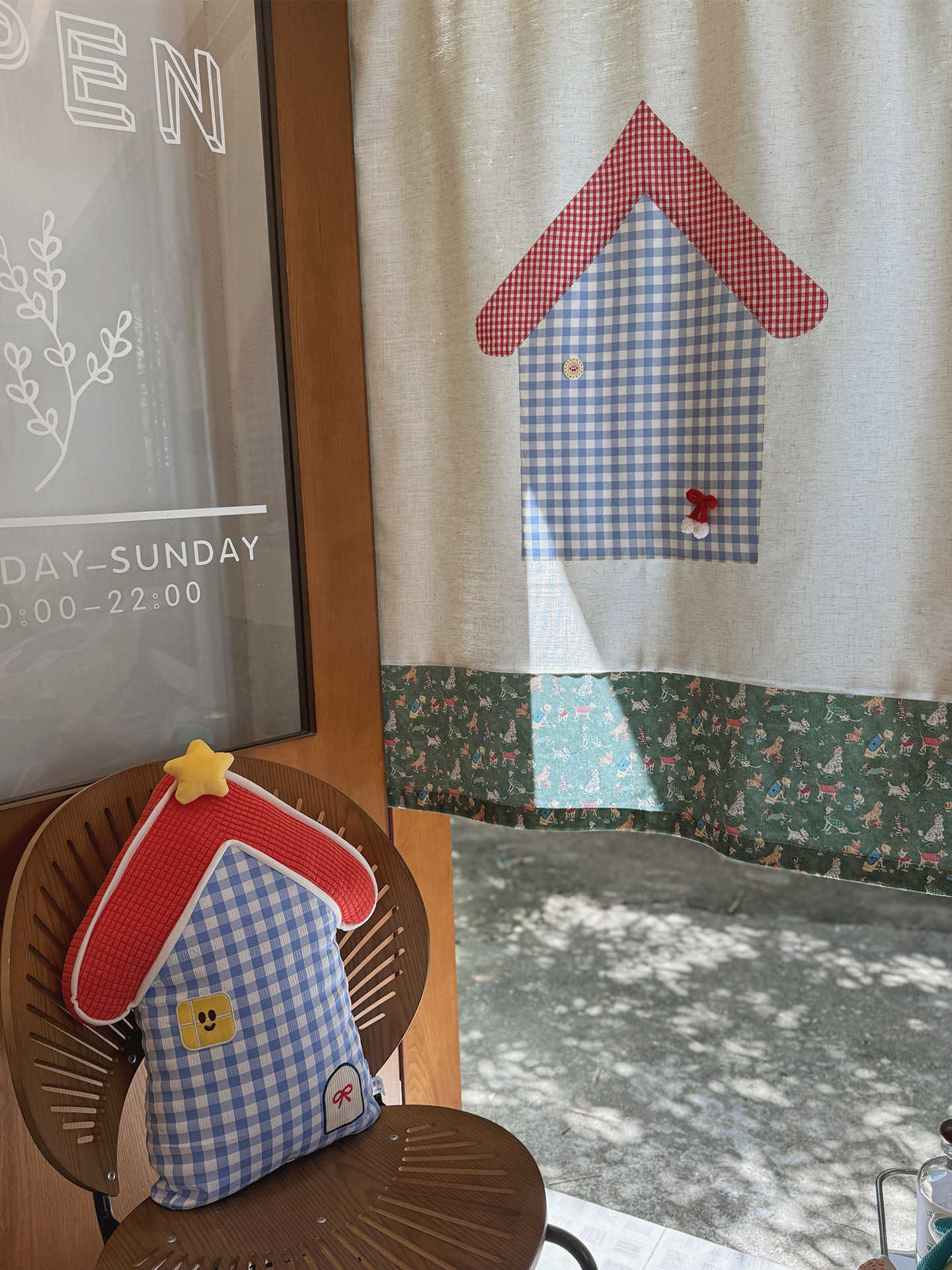 VIKAMA Gingham Küçük Ev Noren  - Commercial Printing House incelemesi ve fiyatı